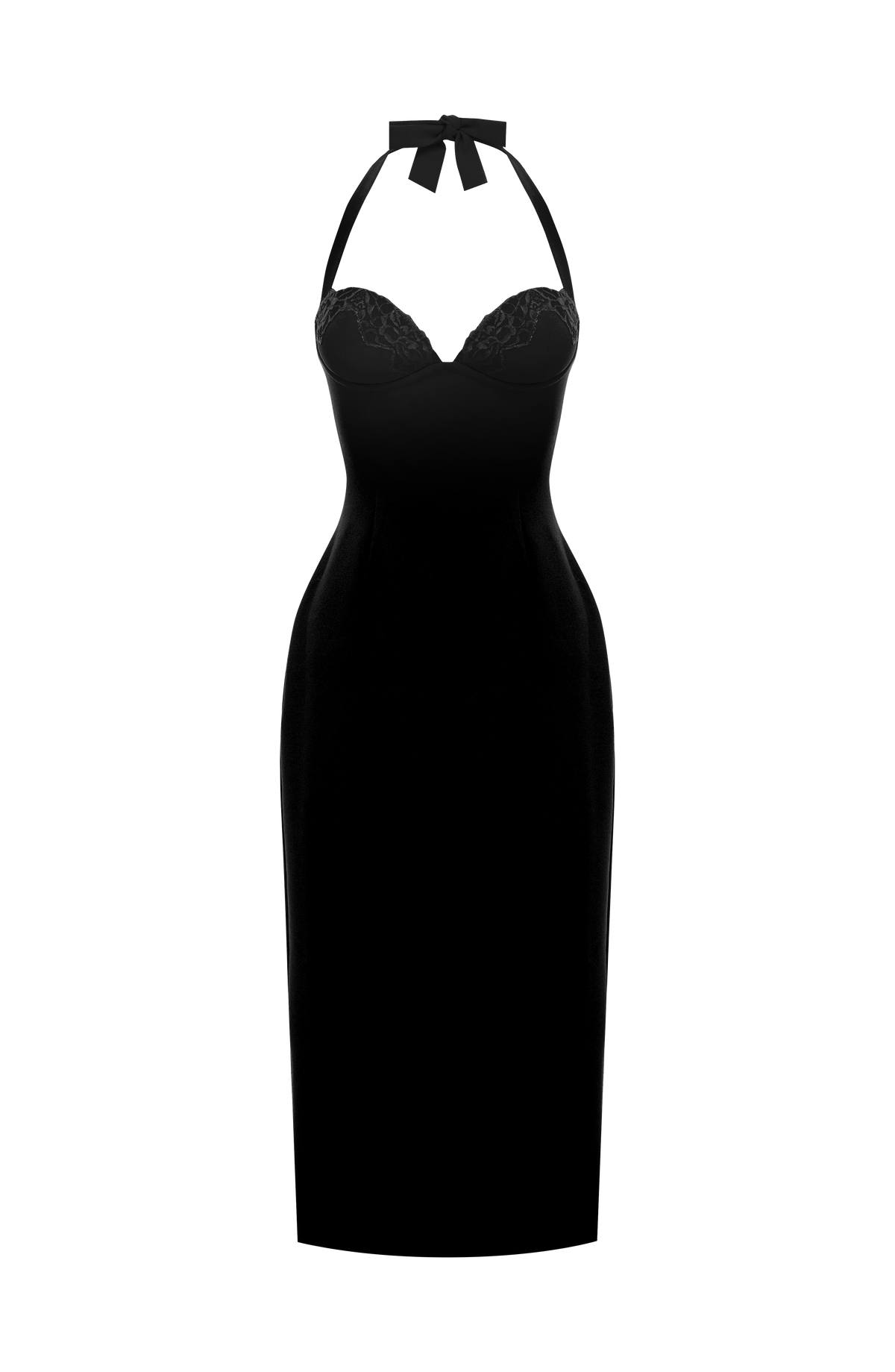 T.X Women's Dress Midi Cassia Black Crepe Lace Evening