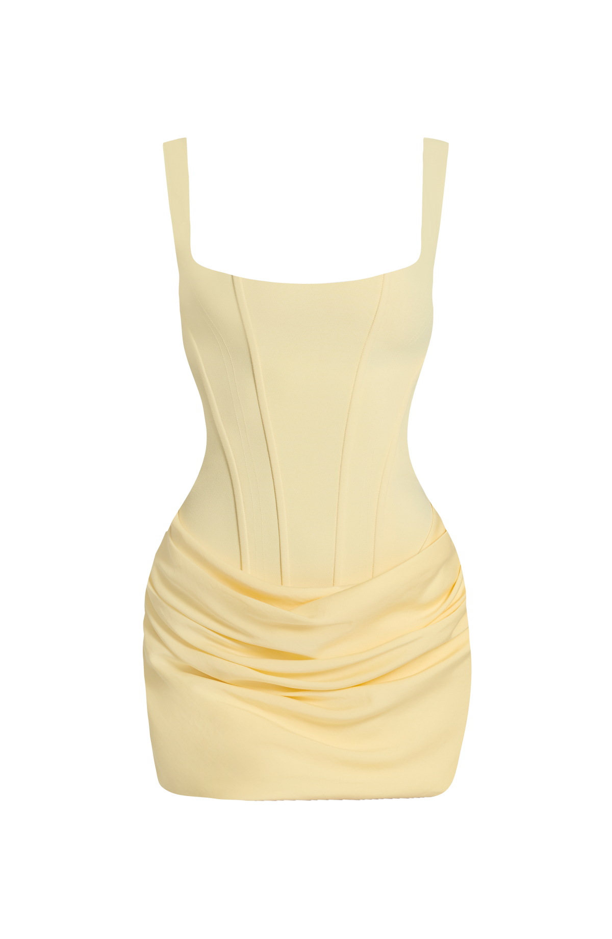 R.F Women's Dress Corset Mini Lemon Crepe Party