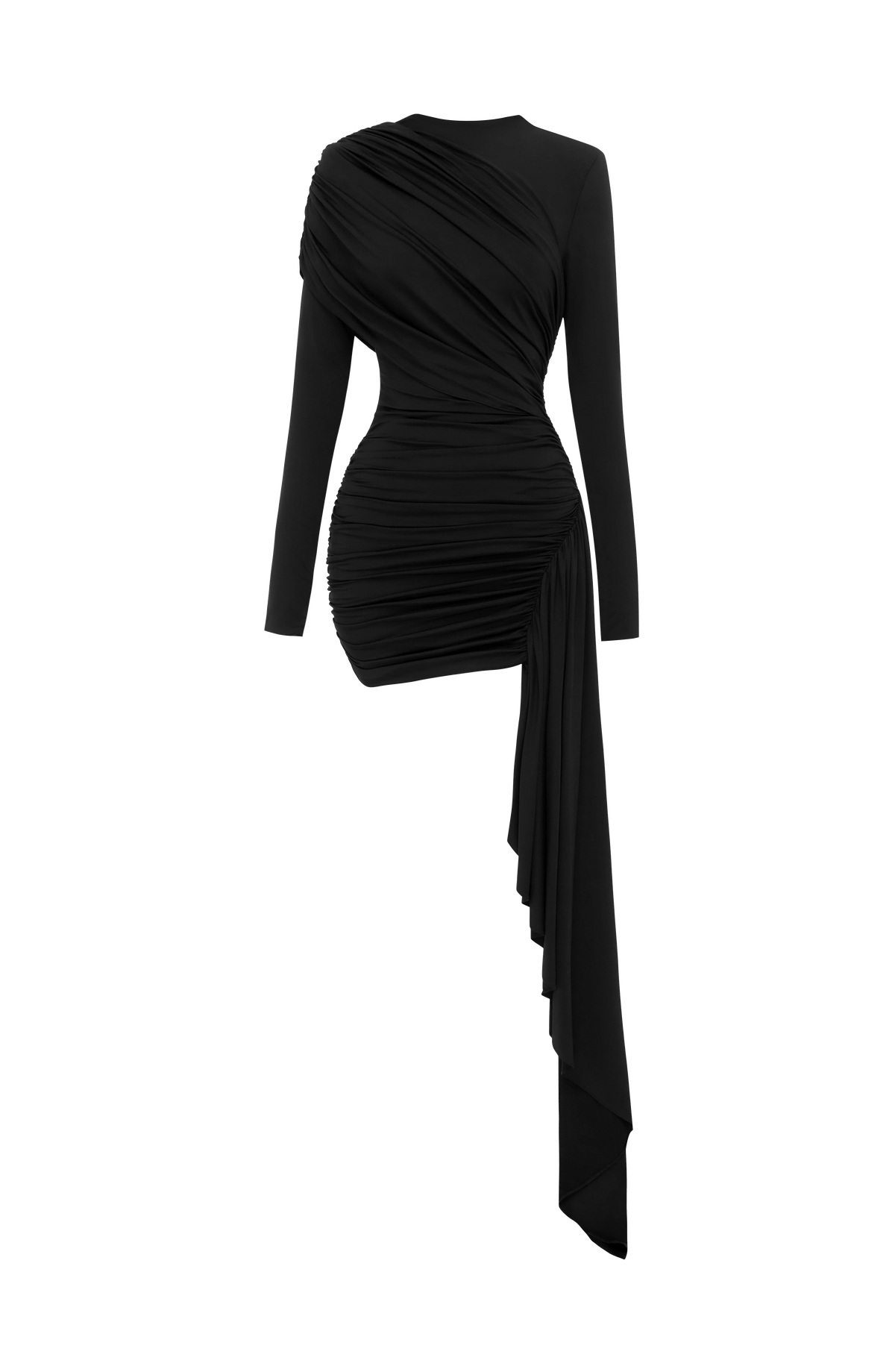 DIA Women's Dress Jovanna Mini Cowl Neck Black Slinky Jersey Party