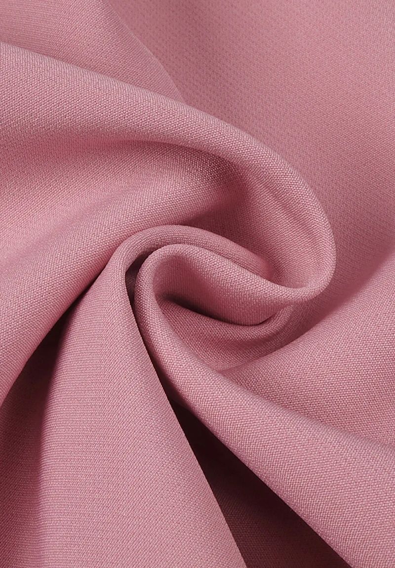 One Shoulder Bow Detail Midi Dress in Pink
