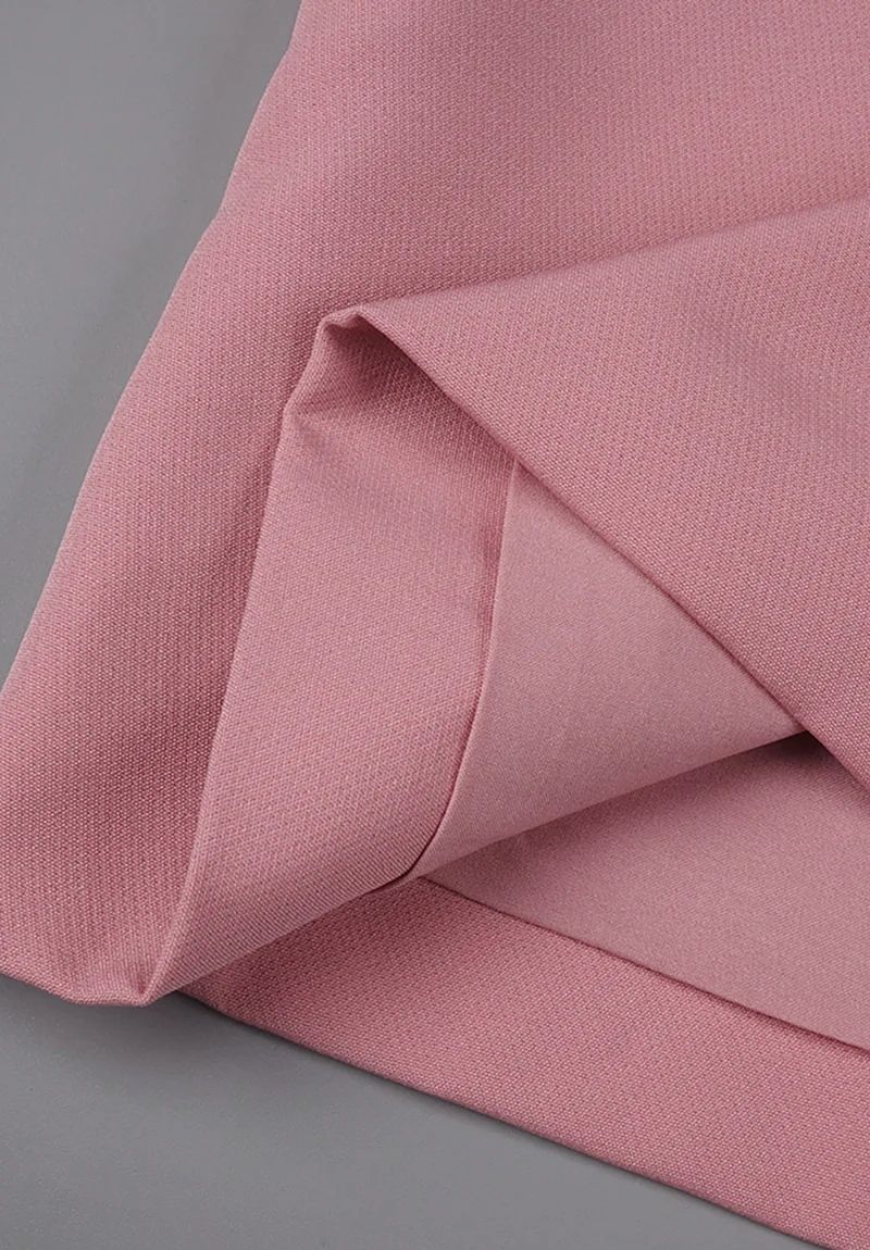 One Shoulder Bow Detail Midi Dress in Pink