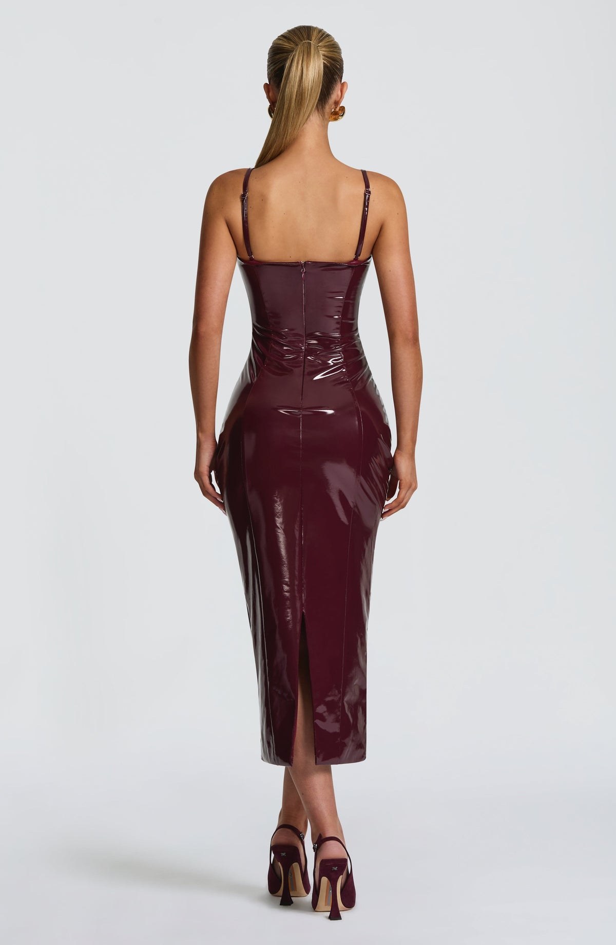 DIA Women's Dress Amala Midi Cherry Lacquer Vinyl Party