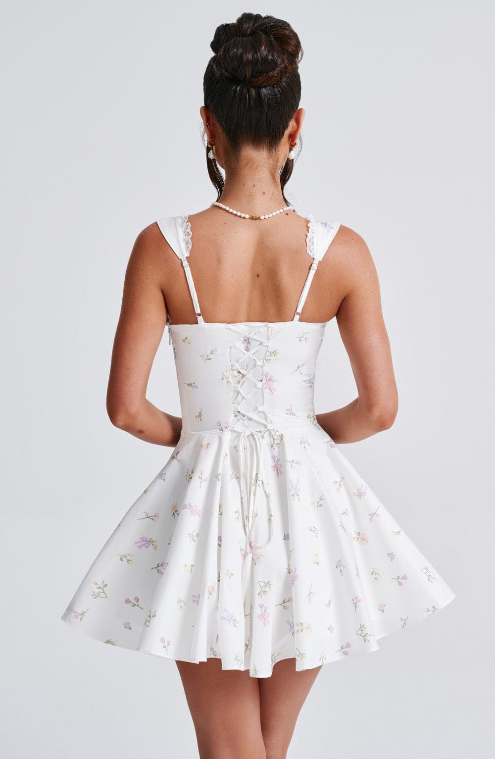R.F Women's Dress Milkmaid Multi Floral Print Cotton Party
