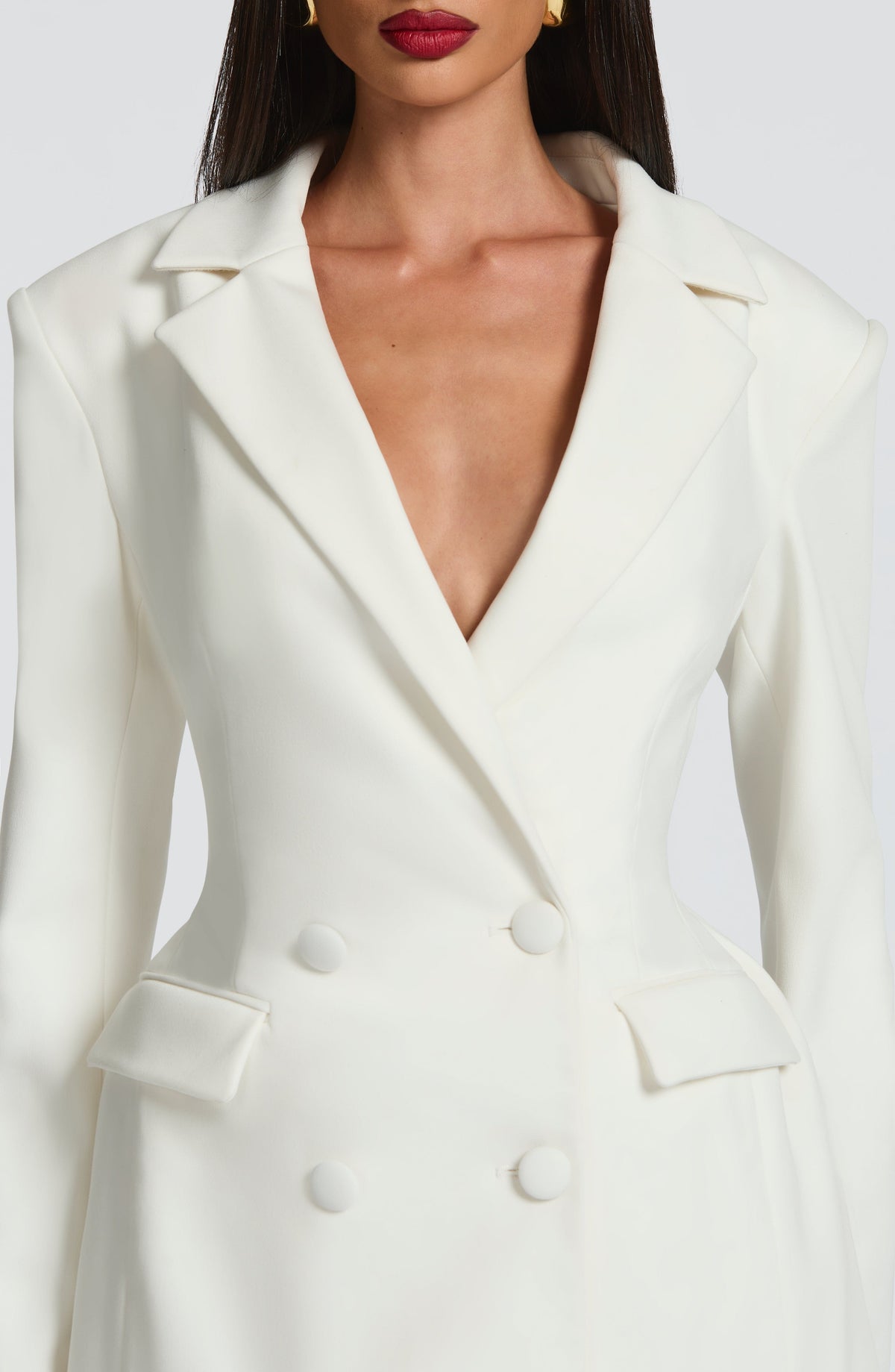 S.M Women's Dress Elvira Mini Ivory Tailored Suiting Party BBF4271-D
