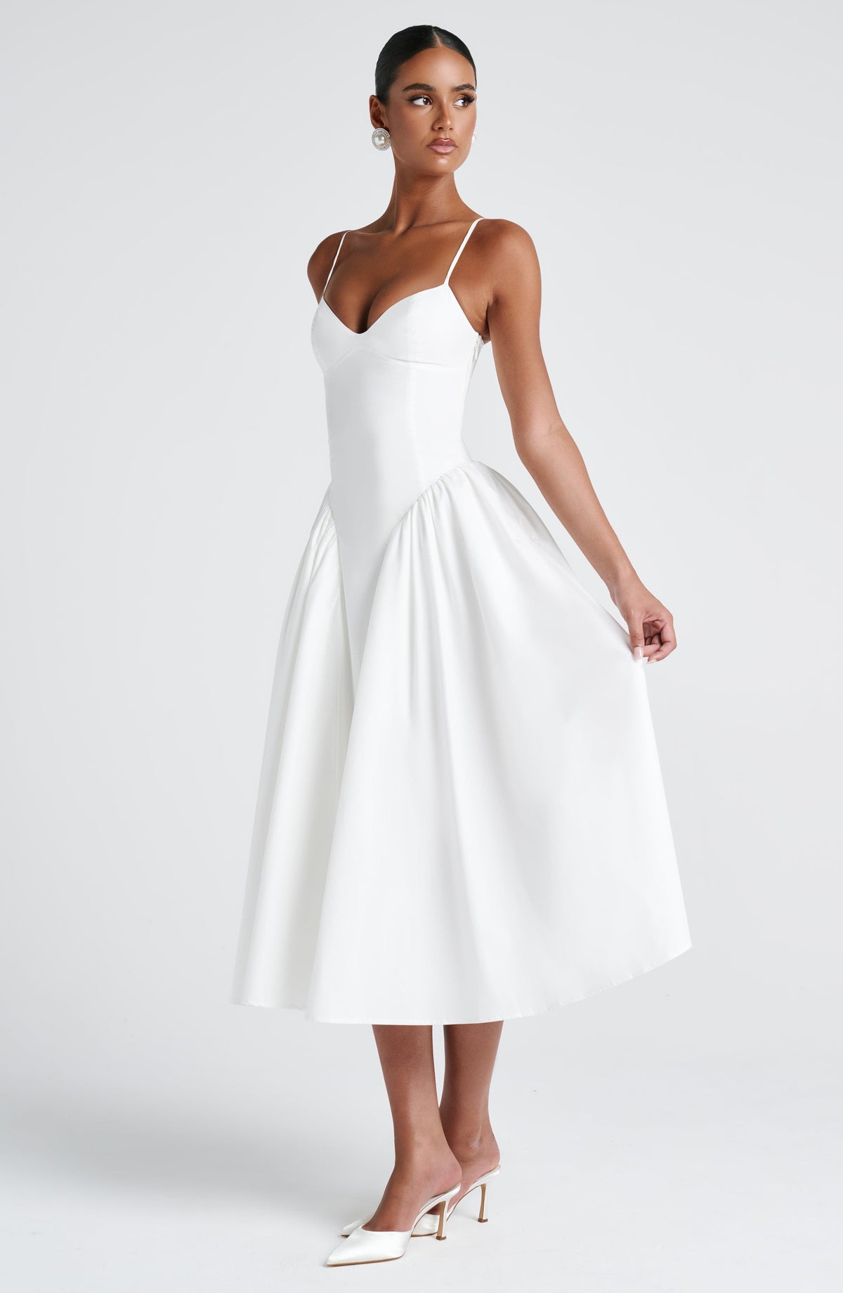 Emerson Women's Dress Midi Ivory Tulle Formal