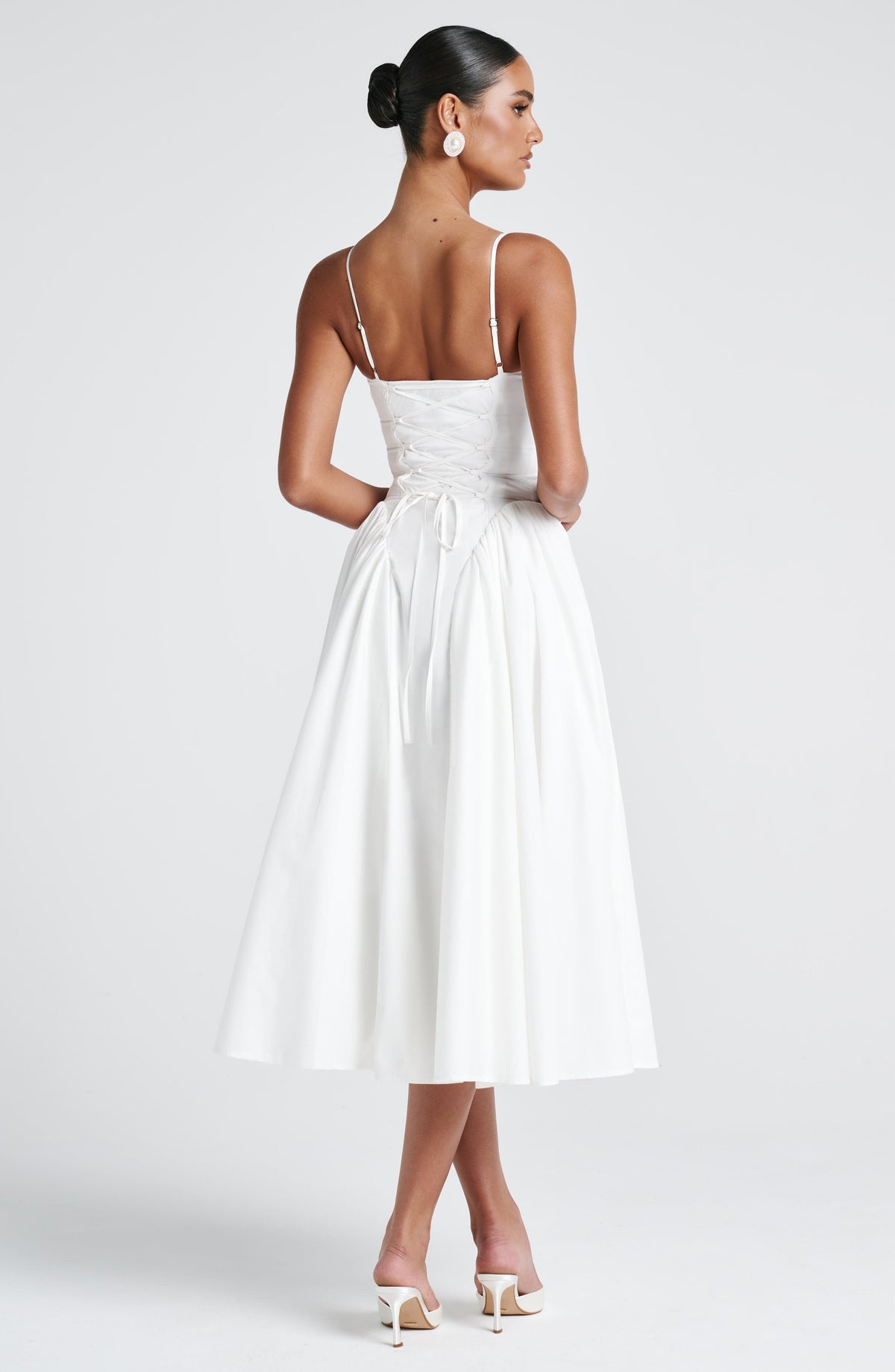 Emerson Women's Dress Midi Ivory Tulle Formal