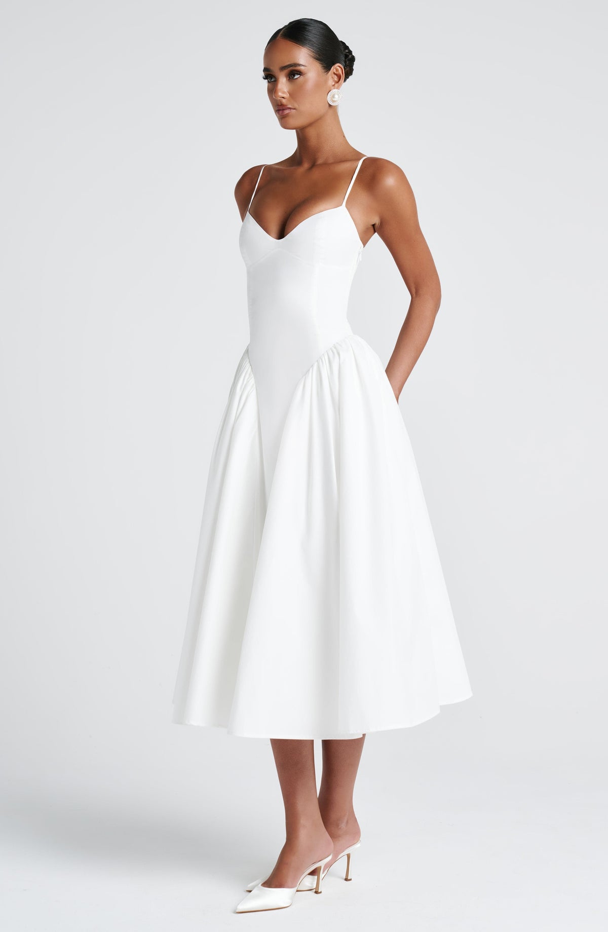 Emerson Women's Dress Midi Ivory Tulle Formal