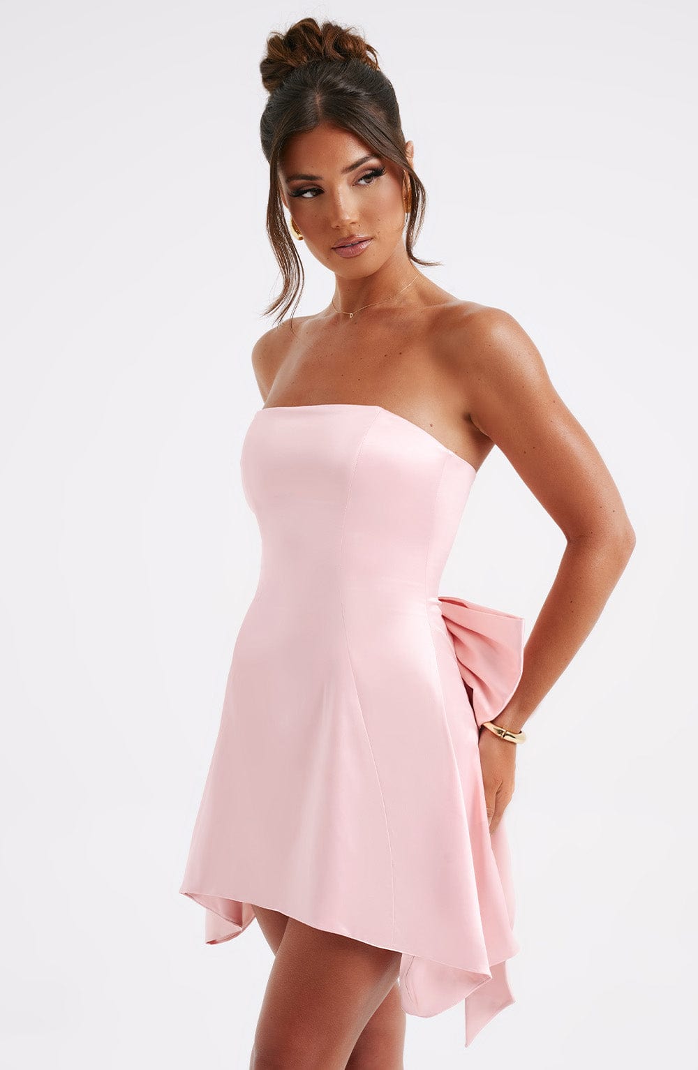 C.F Women's Dress Freja Corset Blush Satin Party