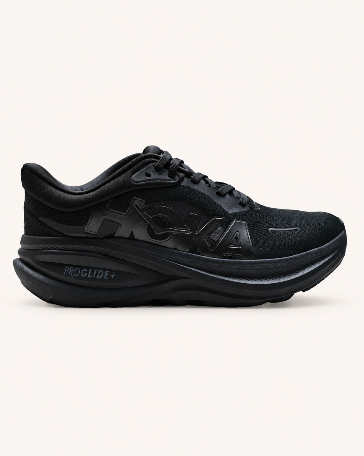 HOKA CLIFTON PRO in Black / Black — side view #Colour_Black / Black