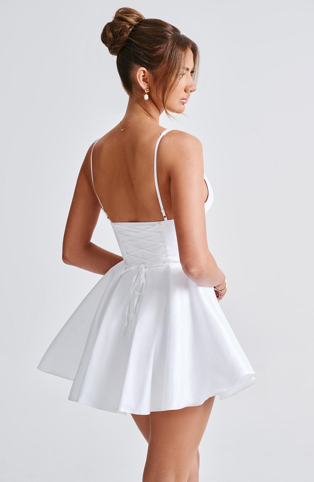 R.F Women's Dress Imani Cupped Ivory Taffeta Bridal Party