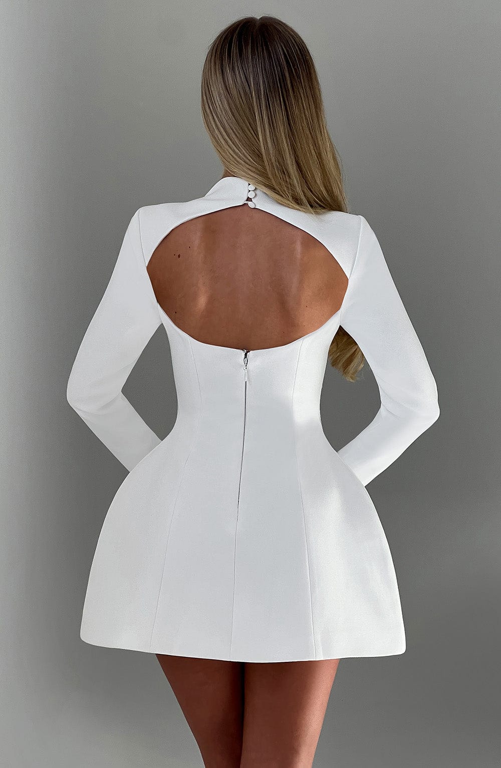 R.F Women's Dress Mini Ivory Crepe Party
