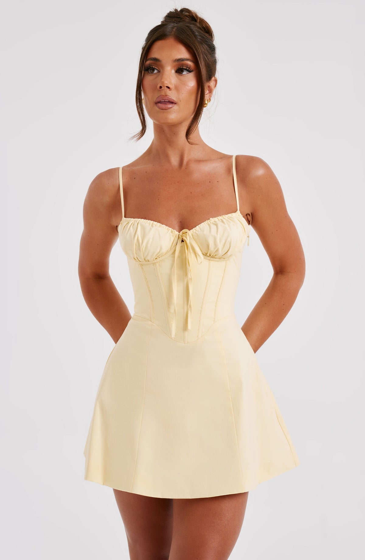 R.F Women's Dress Lacey Lemon Cotton Party