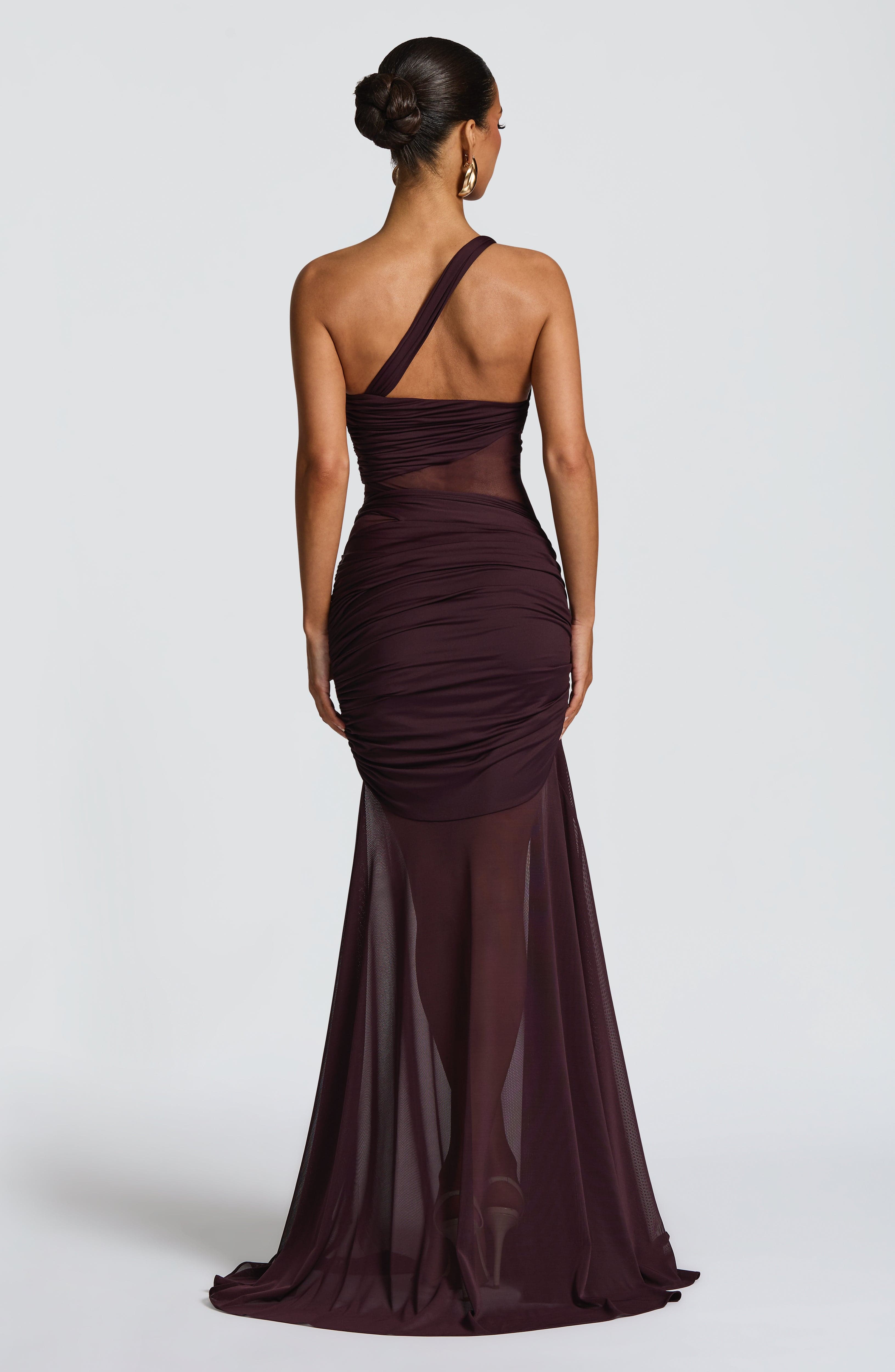 DIA Women's Dress Maxi Plum Slinky Jersey Formal