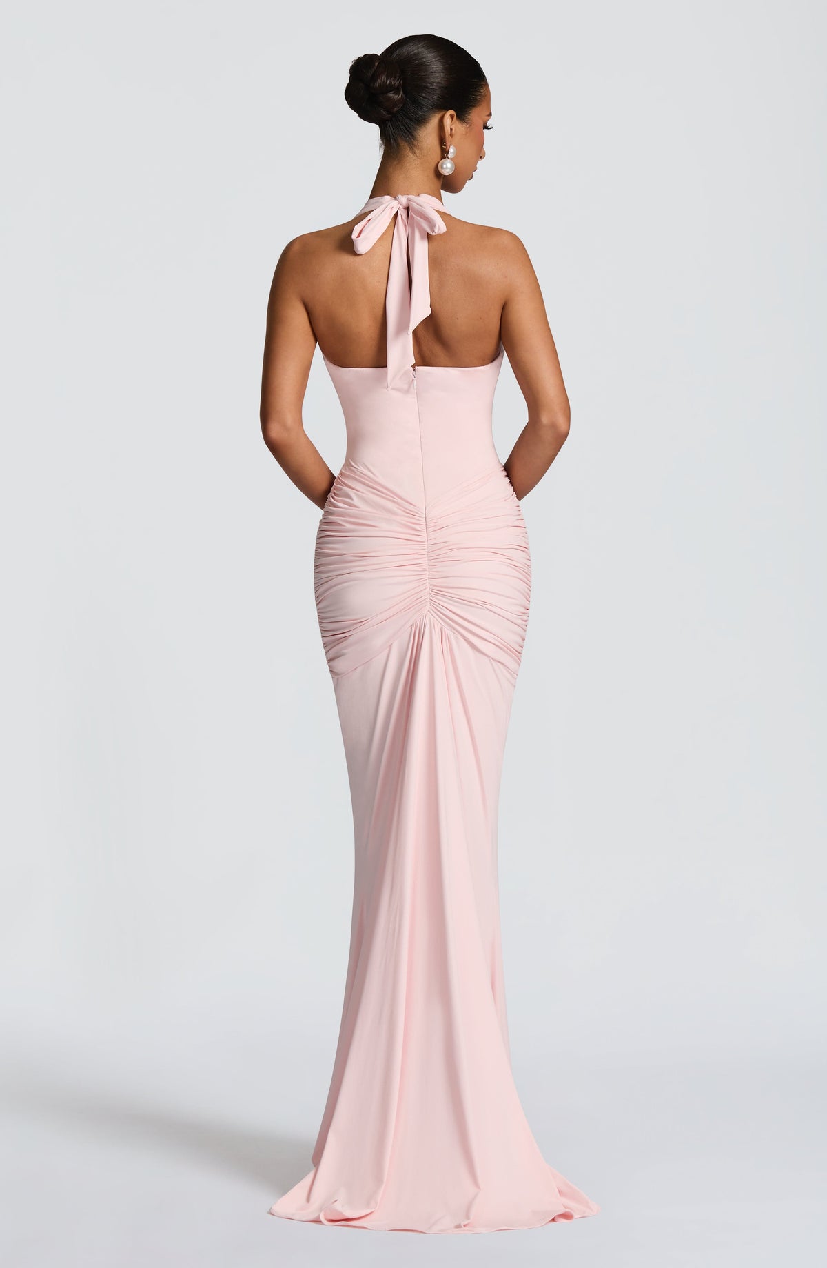 DIA Women's Dress Rosetta Maxi Blush Jersey Ruched Formal