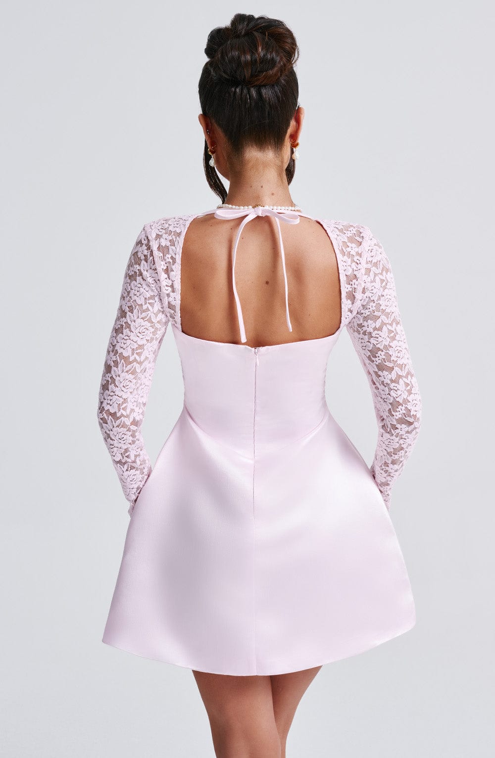 M.T Women's Dress Sadie Bubblehem Blush Satin Party