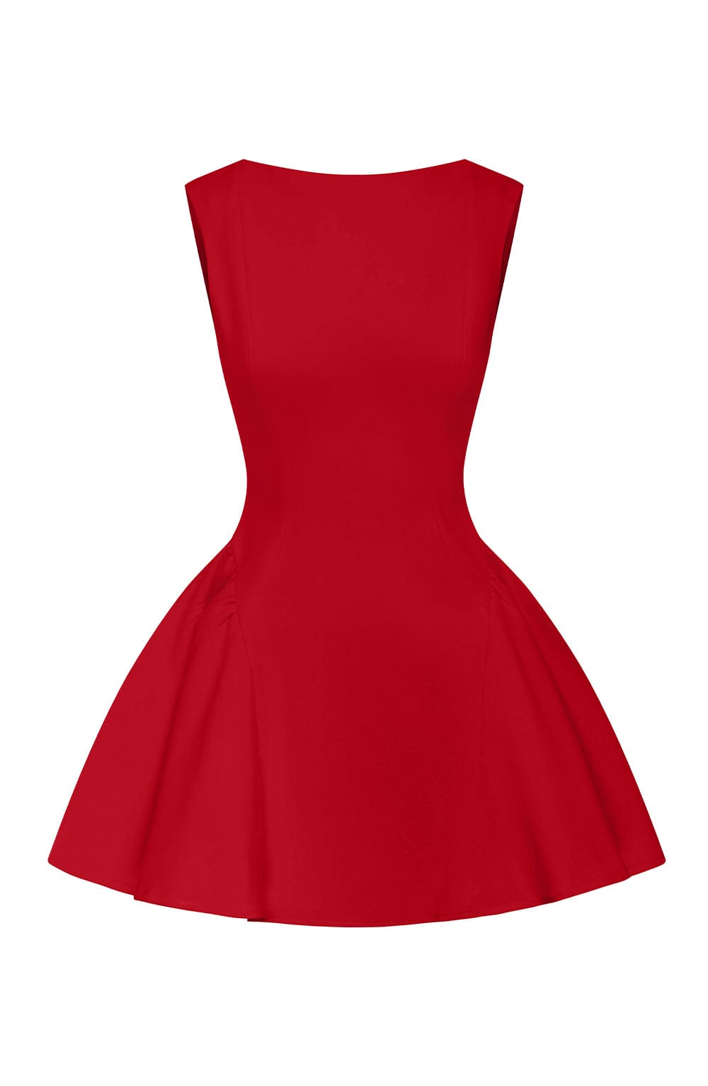 R.F Women's Dress Mini Backless Red Crepe Party