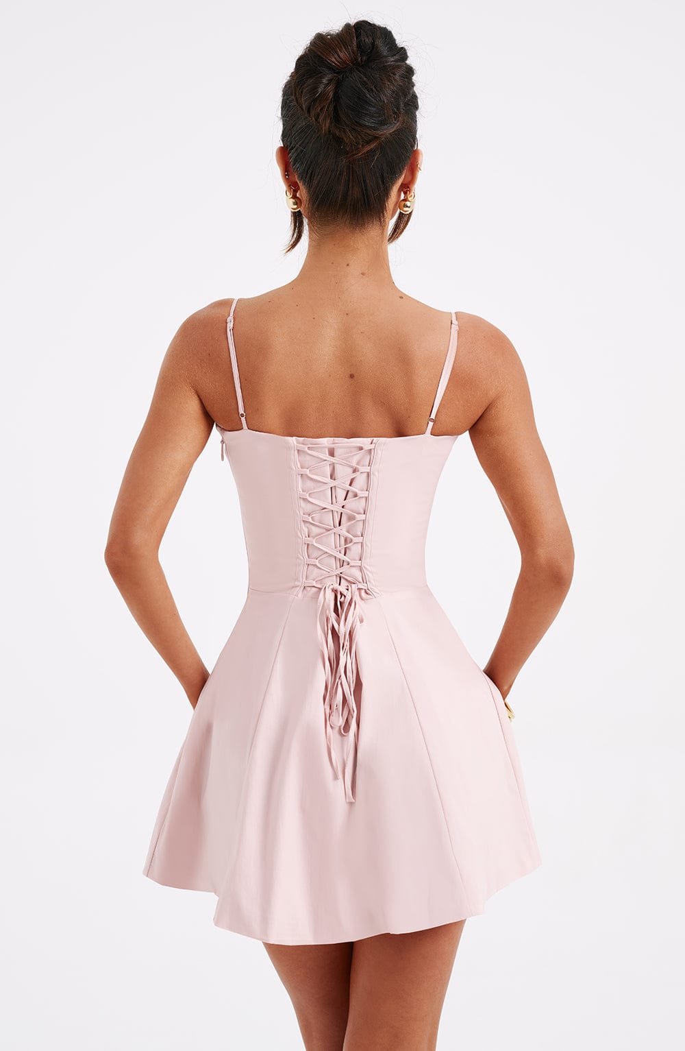 R.F Women's Dress Milkmaid Blush Cotton Party