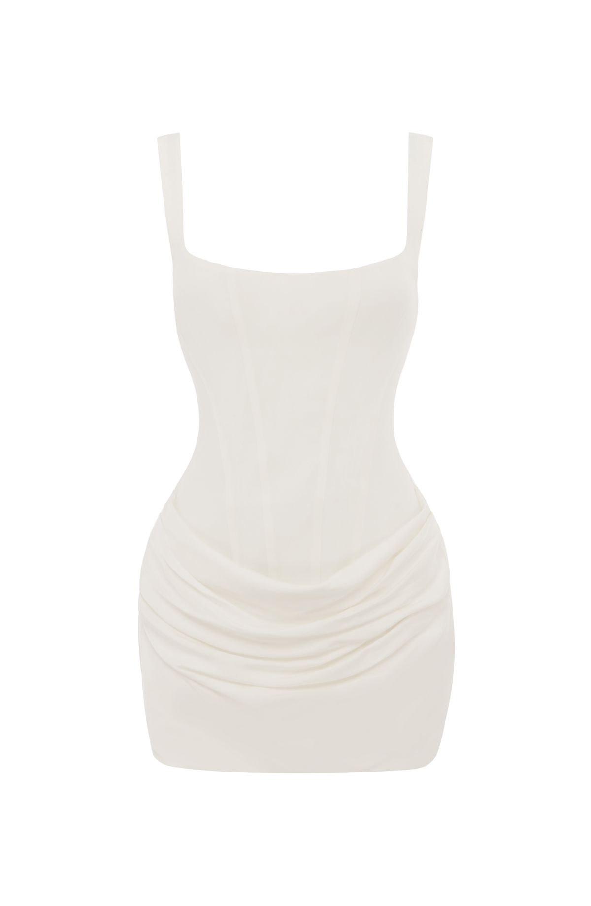 R.F Women's Dress Cornelia Mini Ivory Satin Crepe Bridal Party