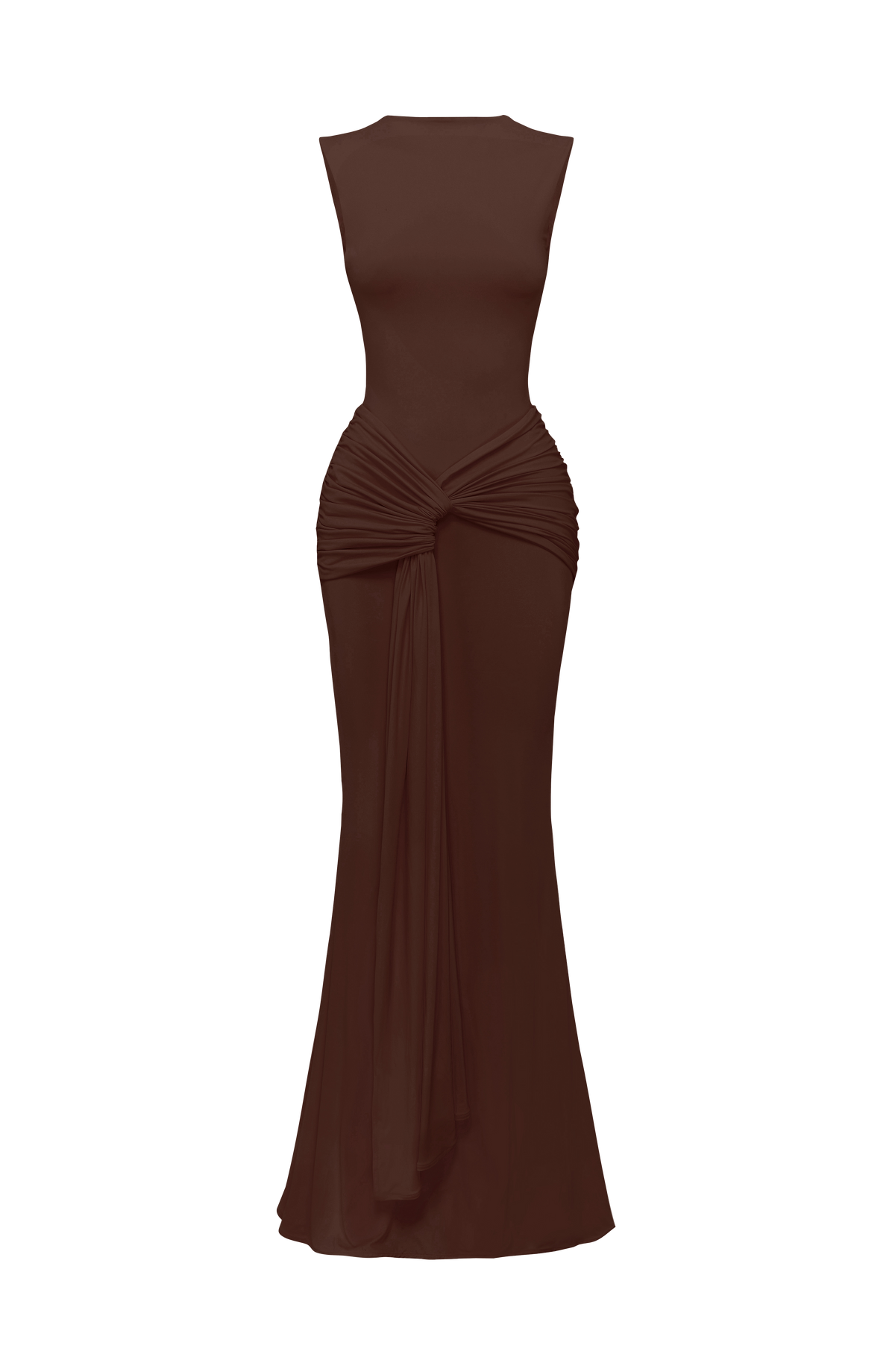 DIA Women's Maxi Dress Lorenza Plum Brown Jersey Formal