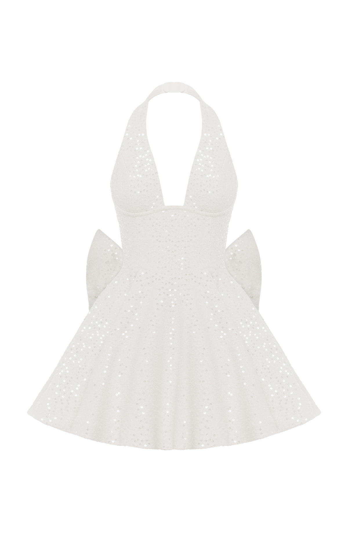 M.T Women's Dress Talara Mini Ivory Sequin Party