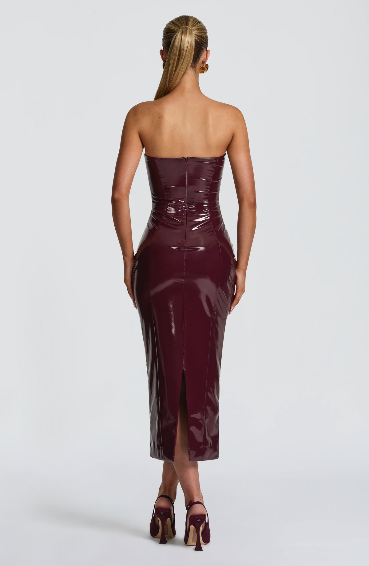 DIA Women's Dress Amala Midi Cherry Lacquer Vinyl Party