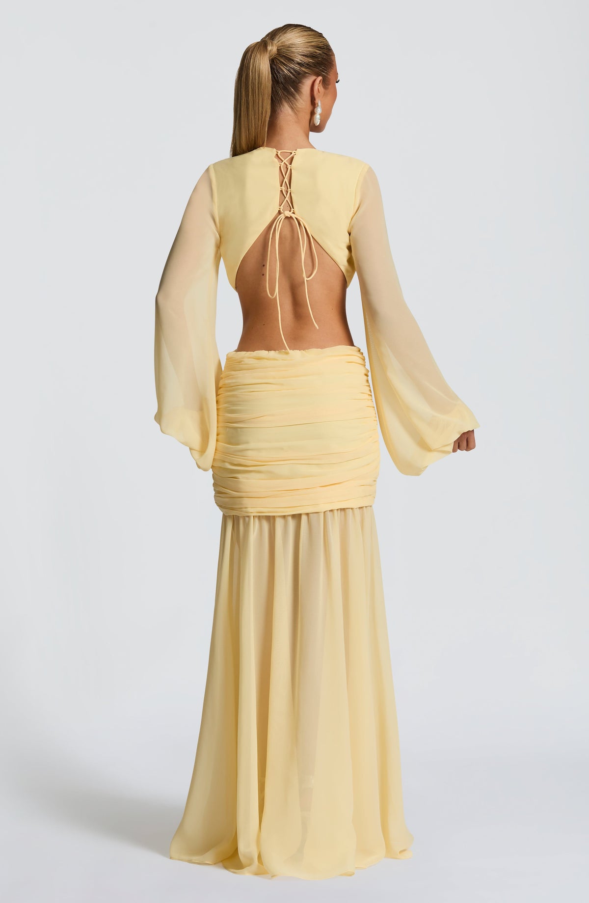 T.X Women's Dress Maxi Lemon Chiffon Formal
