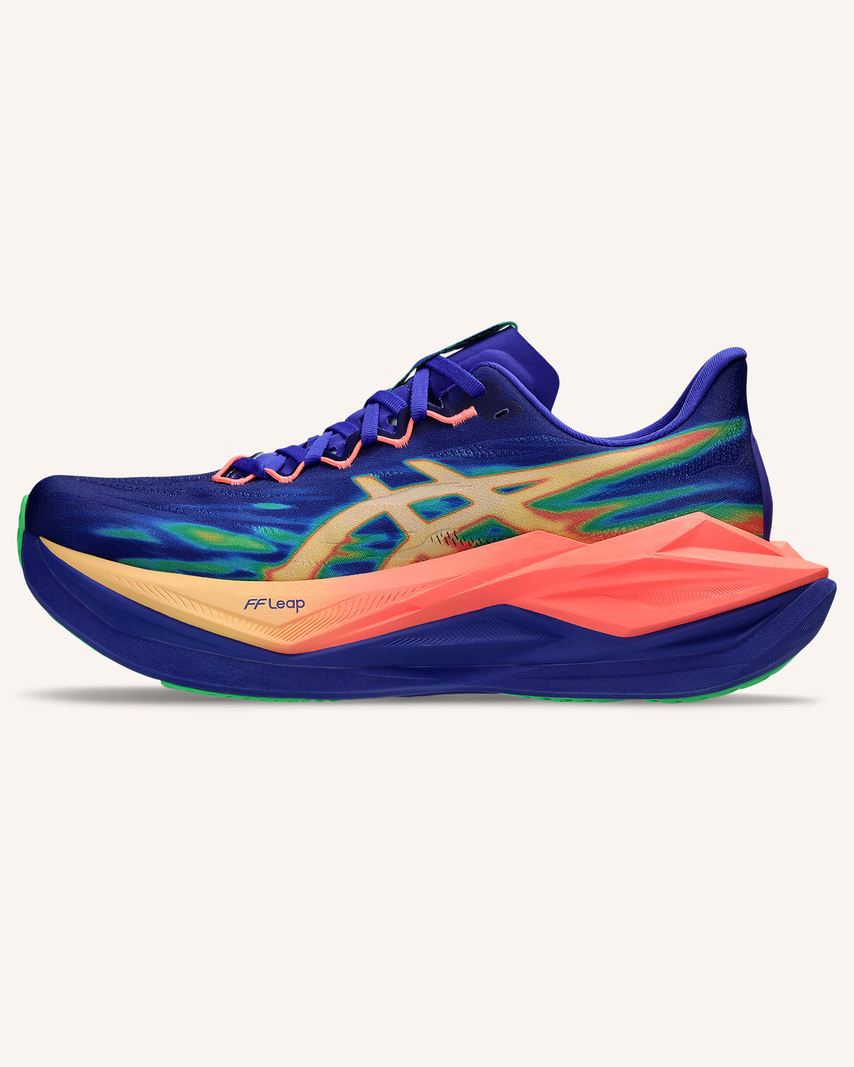 ASICS SUPERBLAST 3 in Cobalt Burst/Light Orange — side view