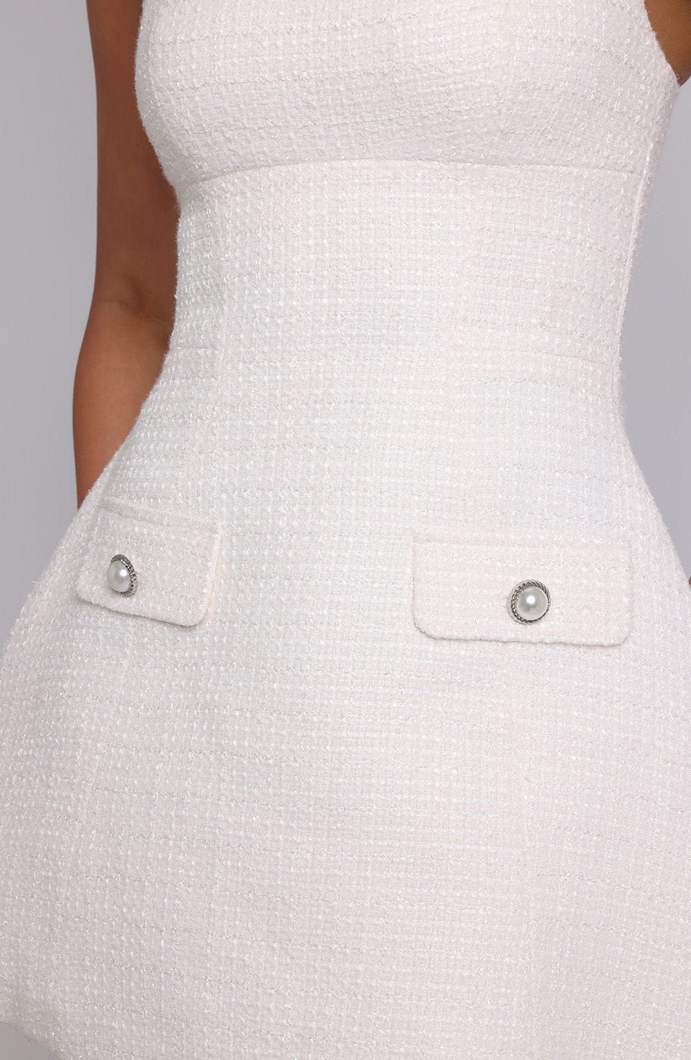 M.T Women's Dress Bessie Bubblehem Ivory Tweed Party