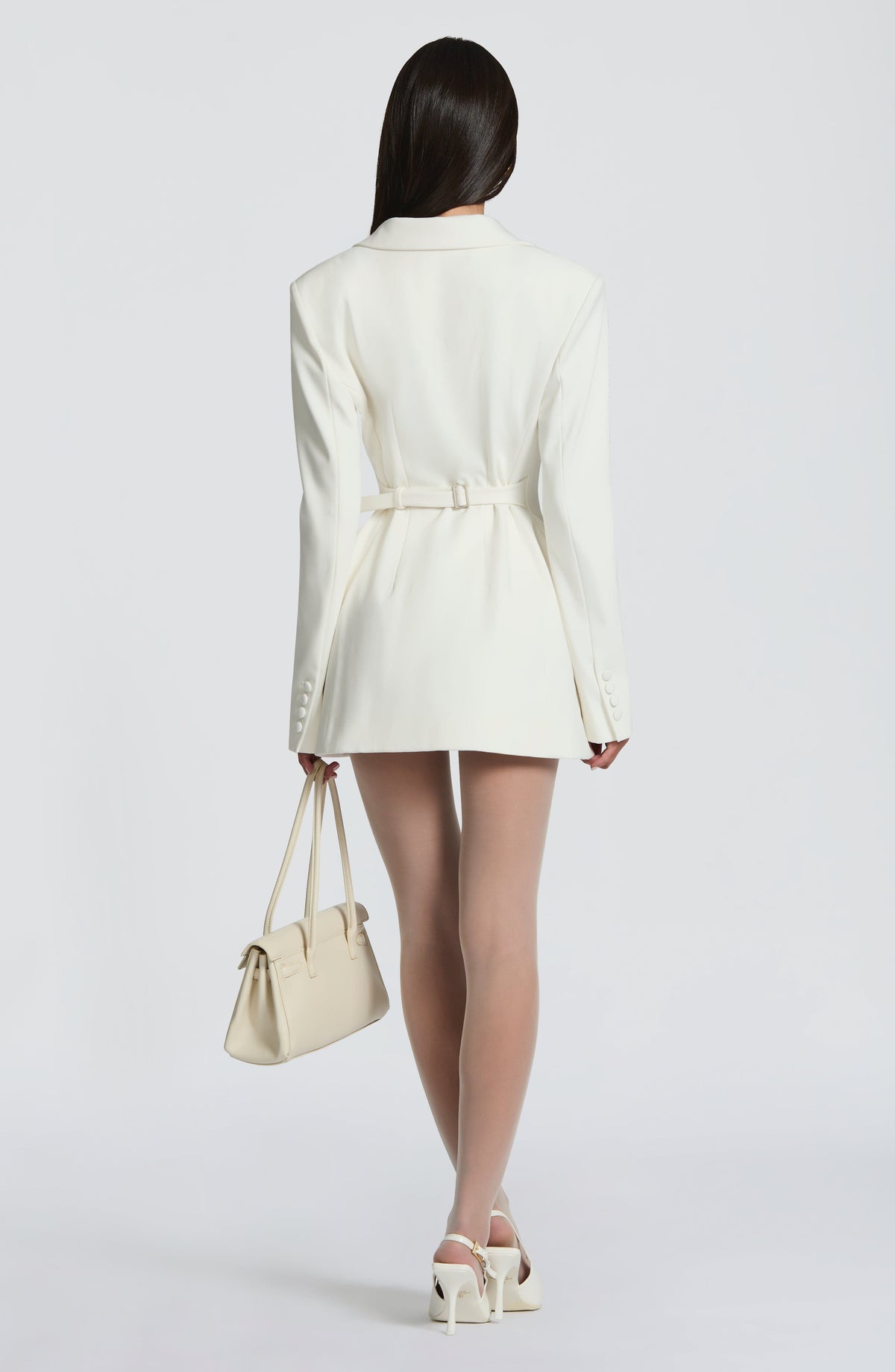 S.M Women's Dress Elvira Mini Ivory Tailored Suiting Party BBF4271-D