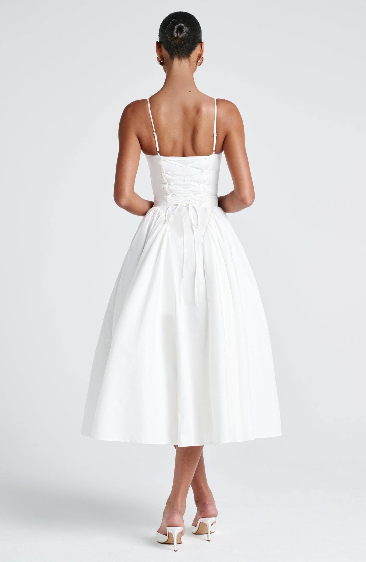 Emerson Women's Dress Midi Ivory Tulle Formal