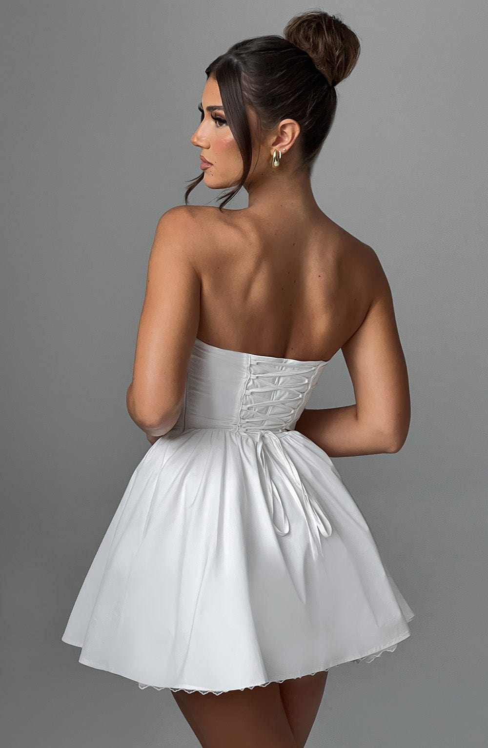 Babyboo Fashion Women's Dress Evie Strapless Ivory Cotton Party