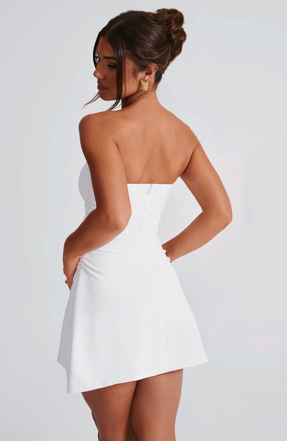DIA Women's Dress Strapless Ivory Crepe Party BBF3730-D
