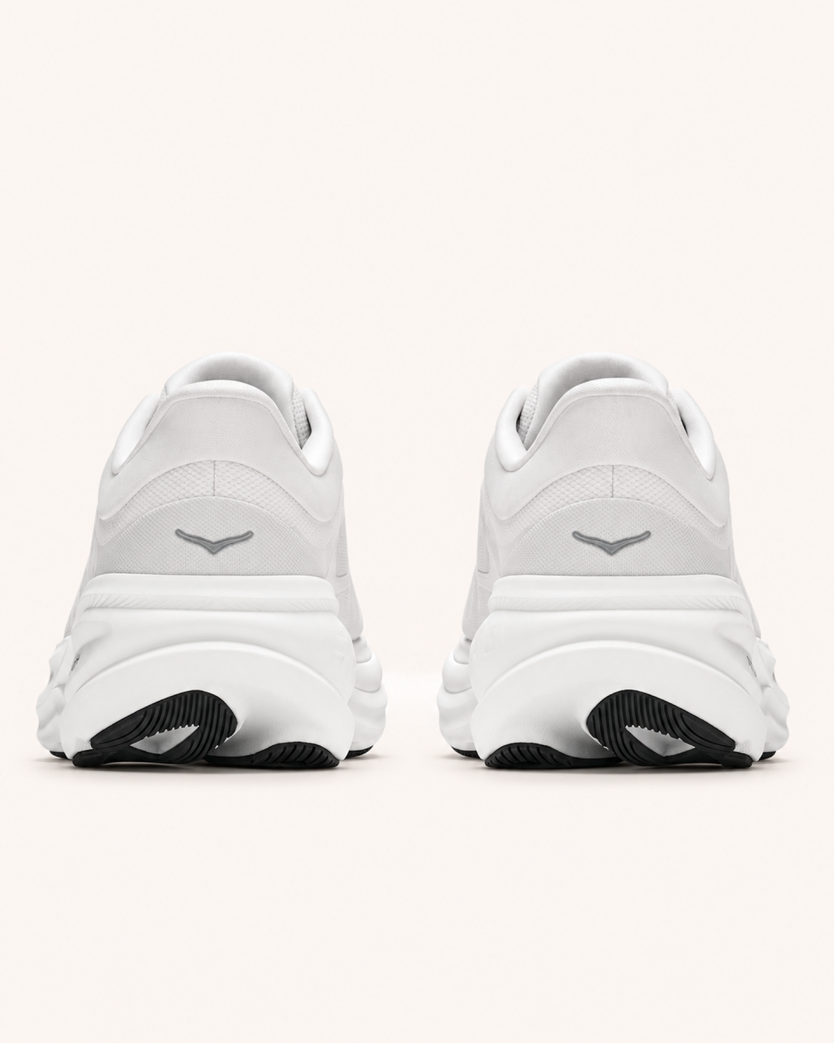 HOKA CLIFTON PRO in White / White — rear view #Colour_White / White