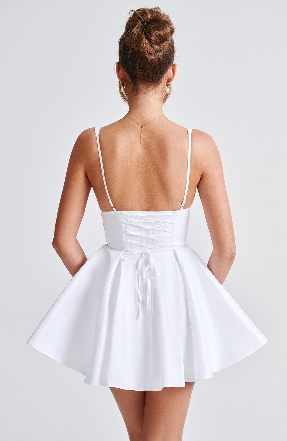 R.F Women's Dress Imani Cupped Ivory Taffeta Bridal Party