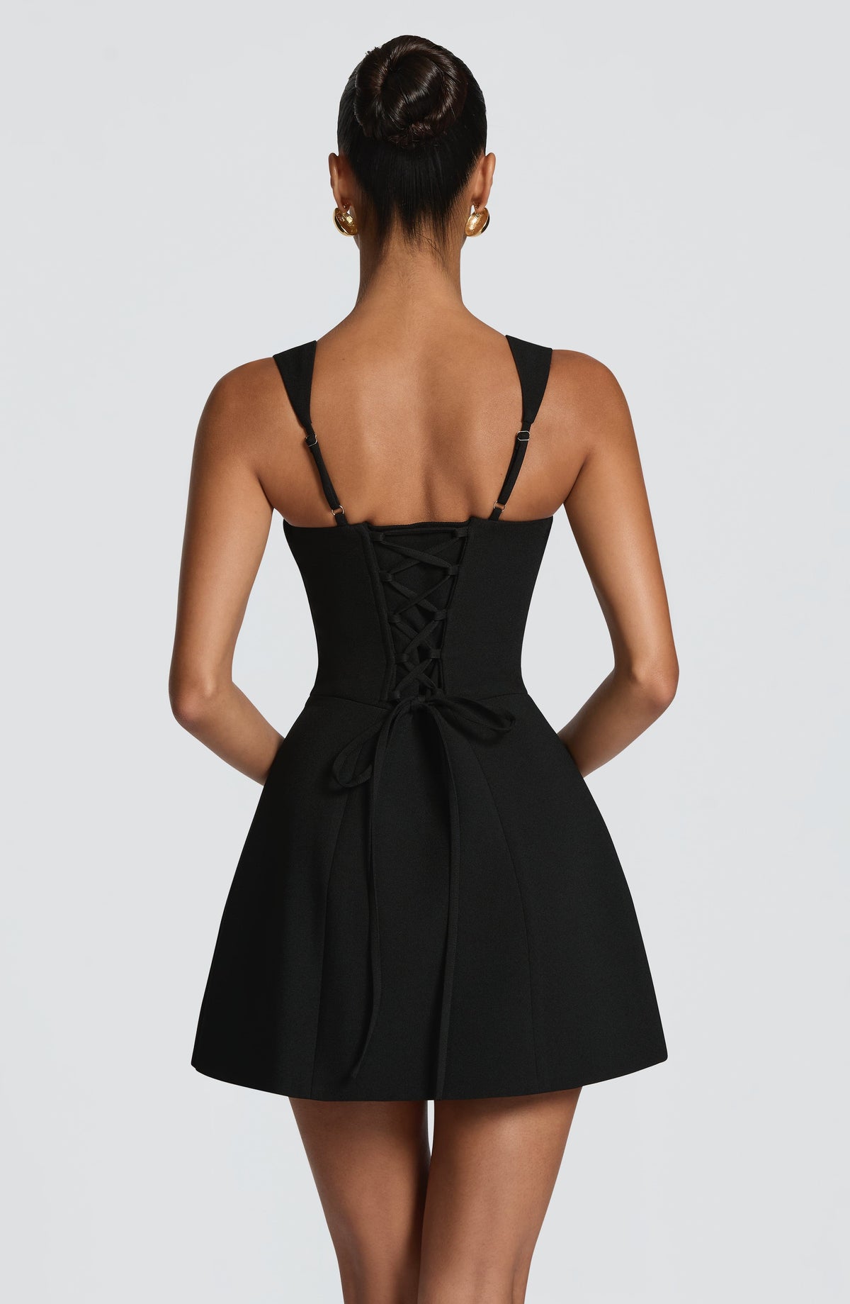DIA Women's Dress Mini Black Crepe Cocktail
