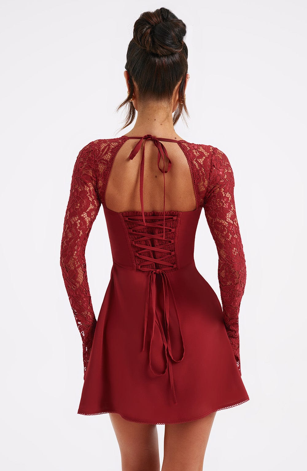 L.F Women's Dress Jacinta Mini Red Lace Party