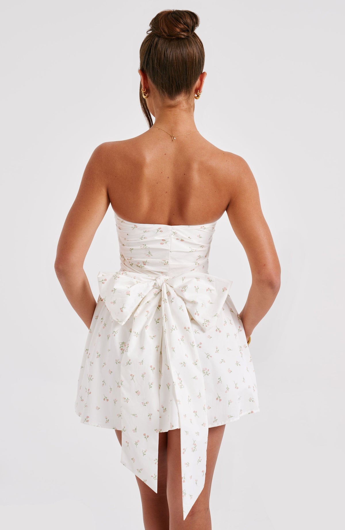 D.J Women's Dress Katrina Mini Blush Floral Cotton Party