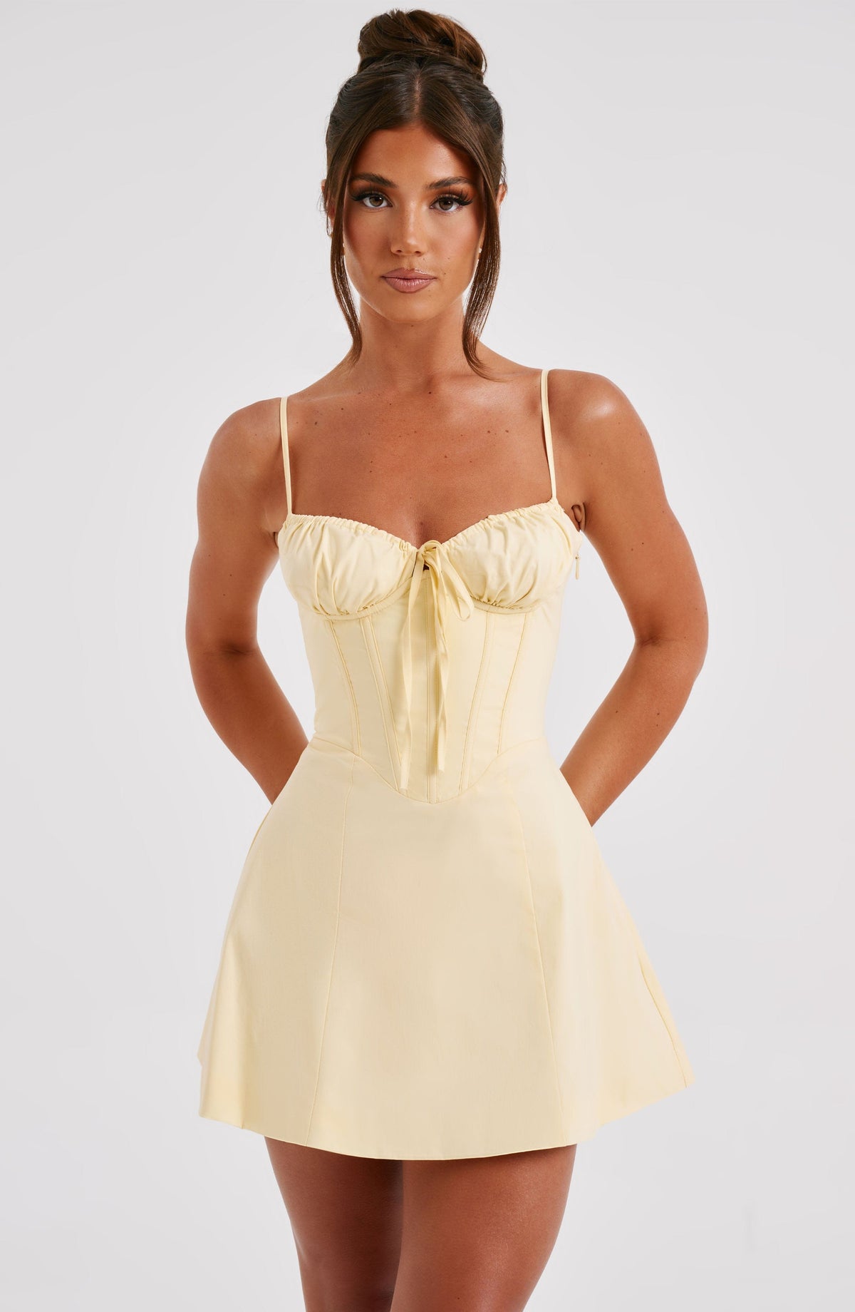 R.F Women's Dress Lacey Lemon Cotton Party