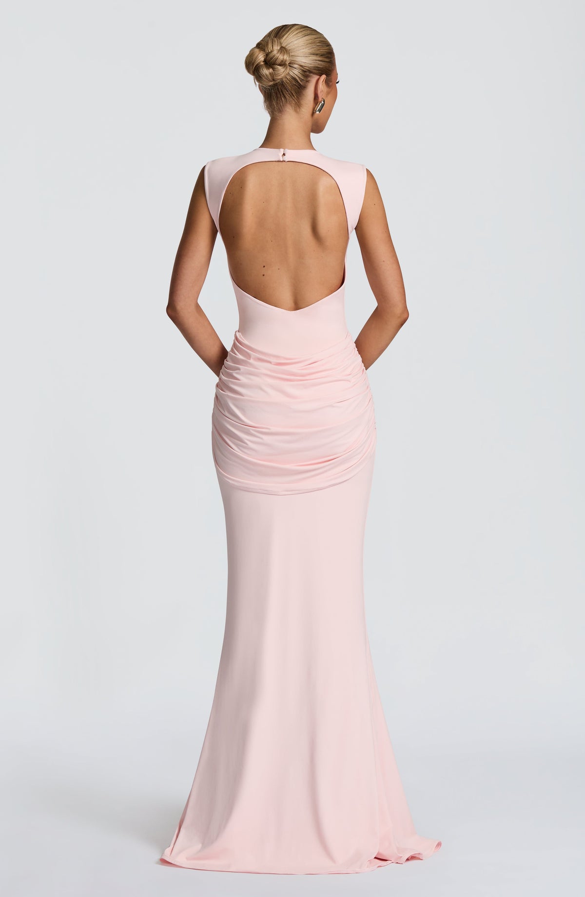 DIA Women's Dress Lorenza Maxi Blush Jersey Ruched Formal