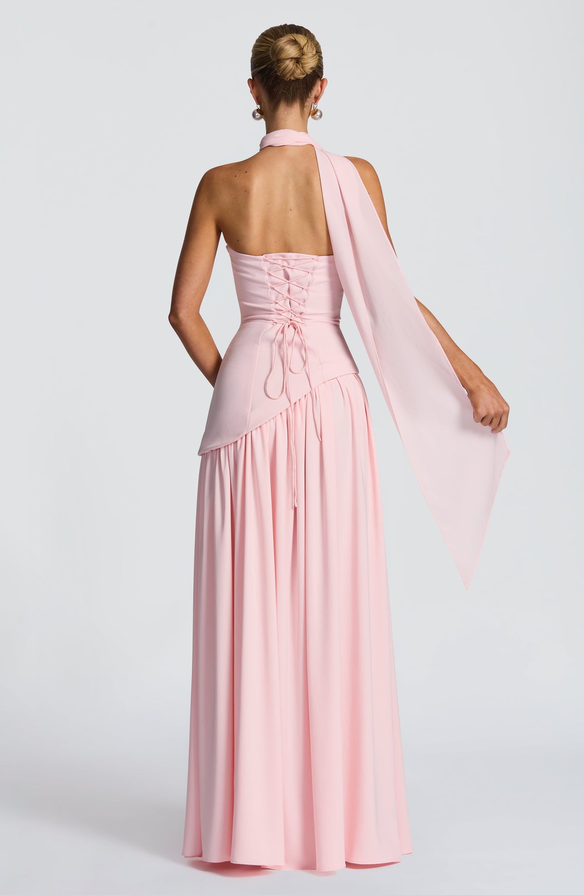DIA Women's Dress Maxi Blush Crepe Thigh-Split Formal