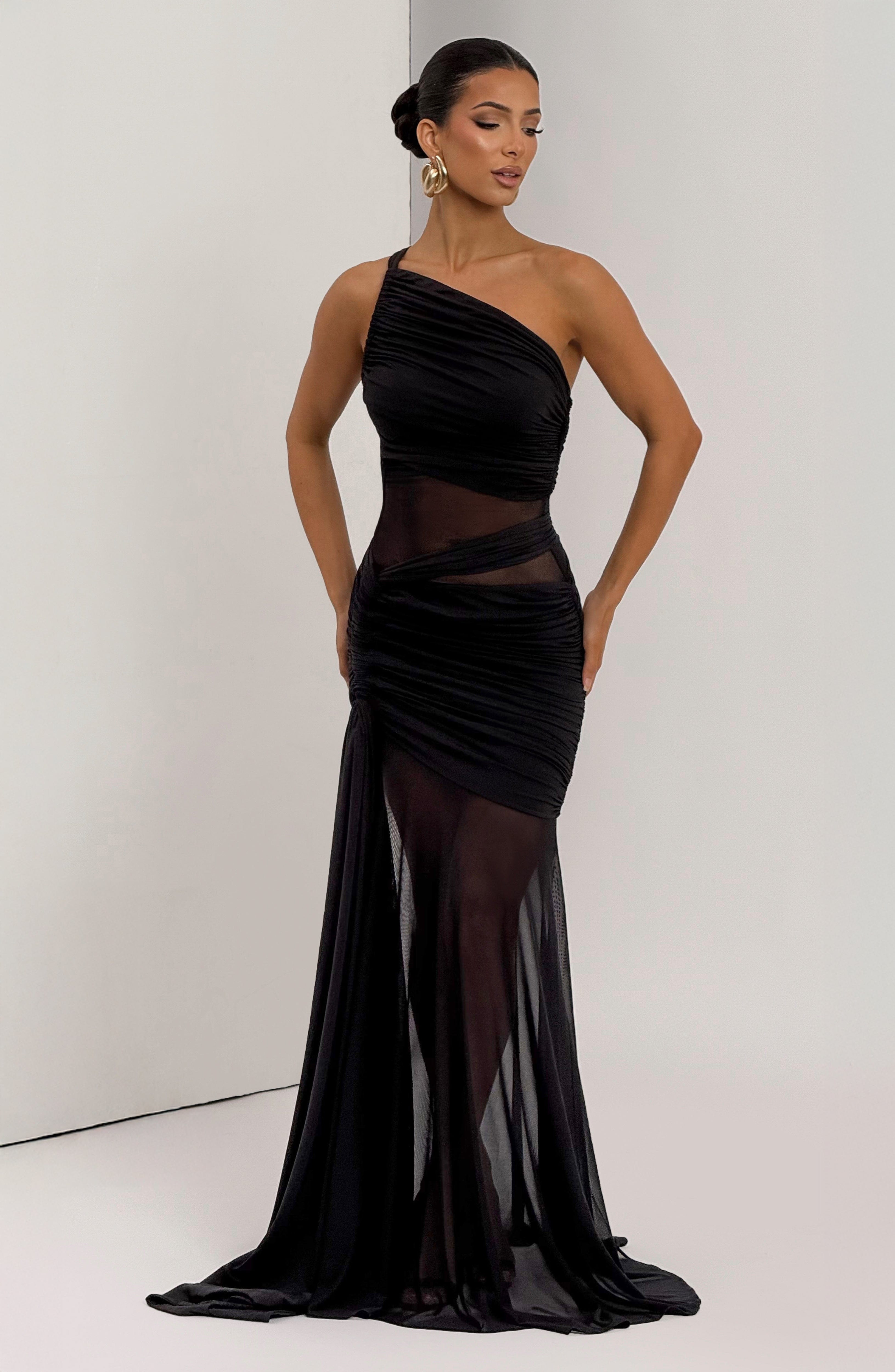 DIA Women's Dress Maxi Plum Slinky Jersey Formal
