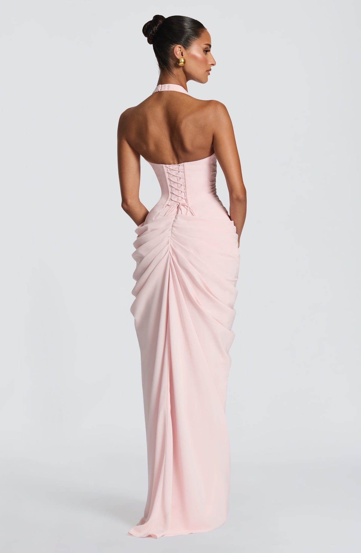 T.X Women's Dress Minette Maxi Corset Blush Chiffon Formal