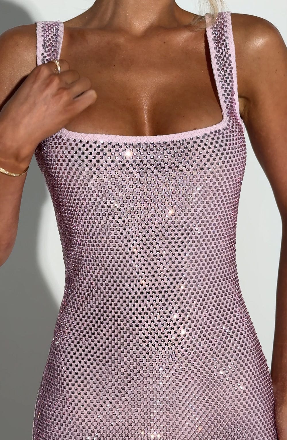 T.X Women's Dress Bodycon Pink Sequin Rhinestone Party