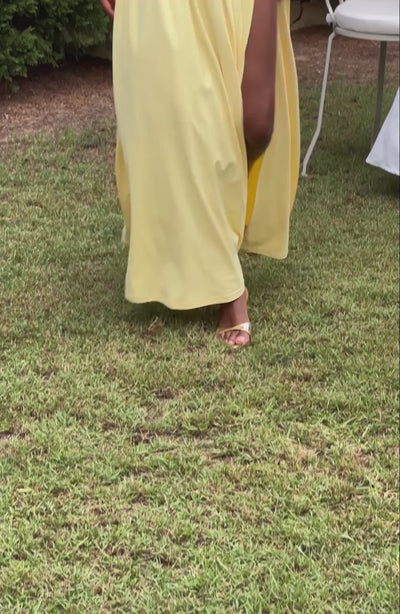 DIA Women's Dress Plunge Melania Lemon Slinky Ruched Party