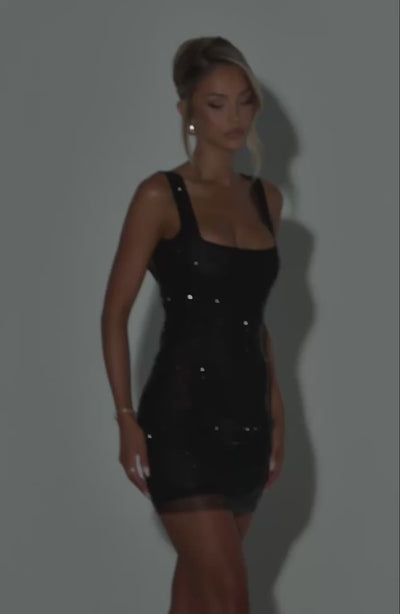 T.X Women's Dress Bodycon Black Sequin Party