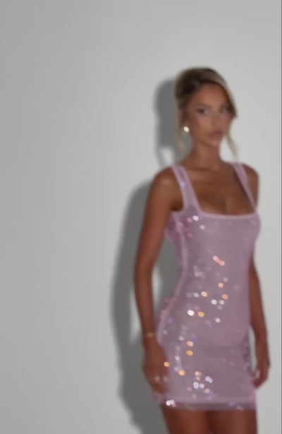 T.X Women's Dress Bodycon Pink Sequin Rhinestone Party