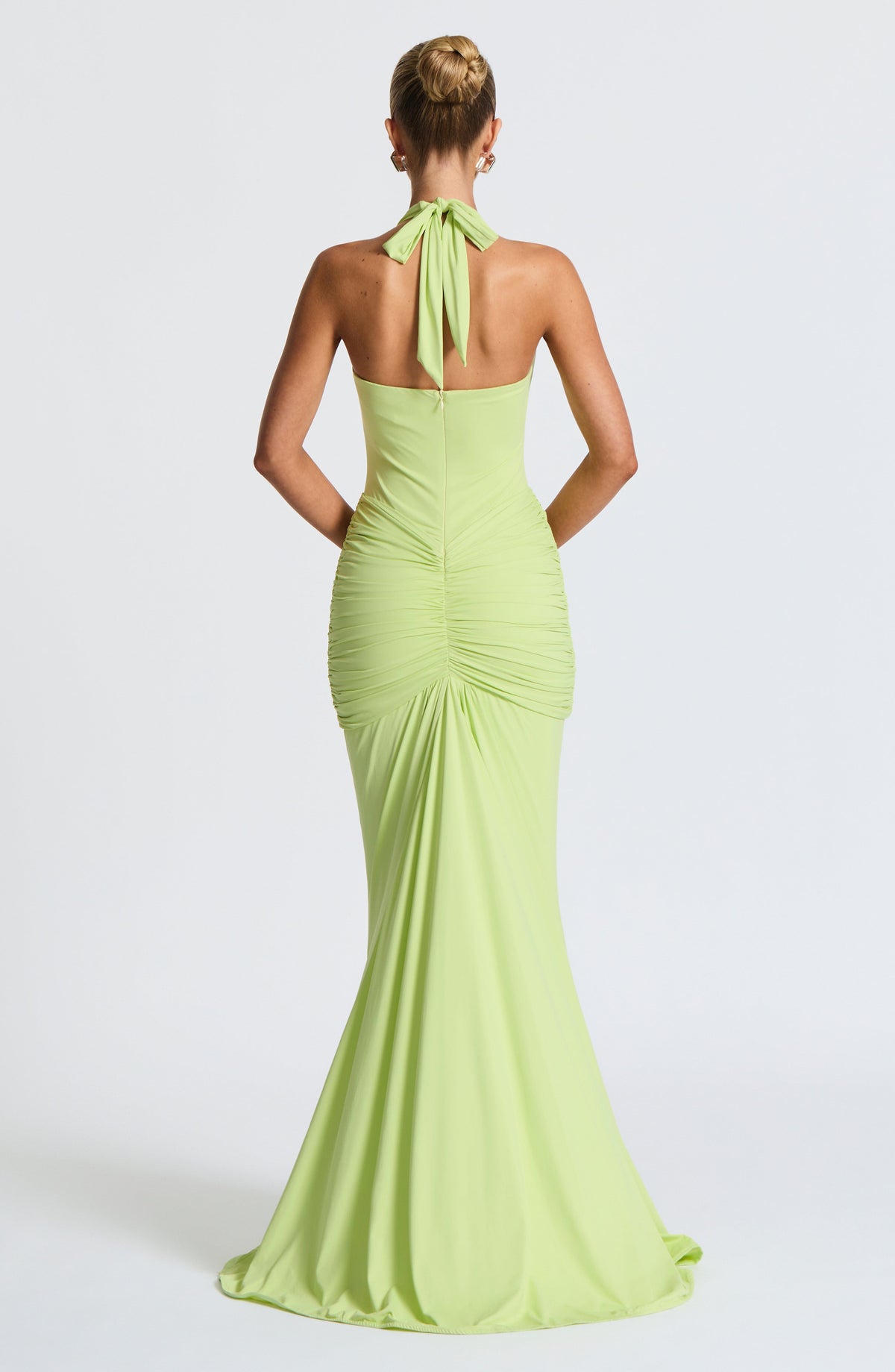 DIA Women's Dress Rosetta Maxi Lime Slinky Jersey Evening