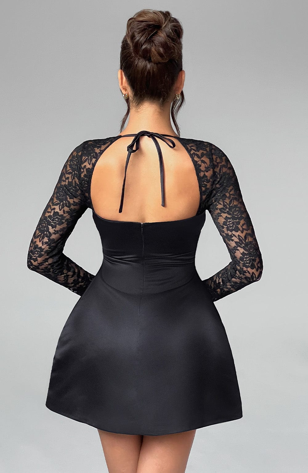 M.T Women's Dress Sadie Bubblehem Black Satin Party