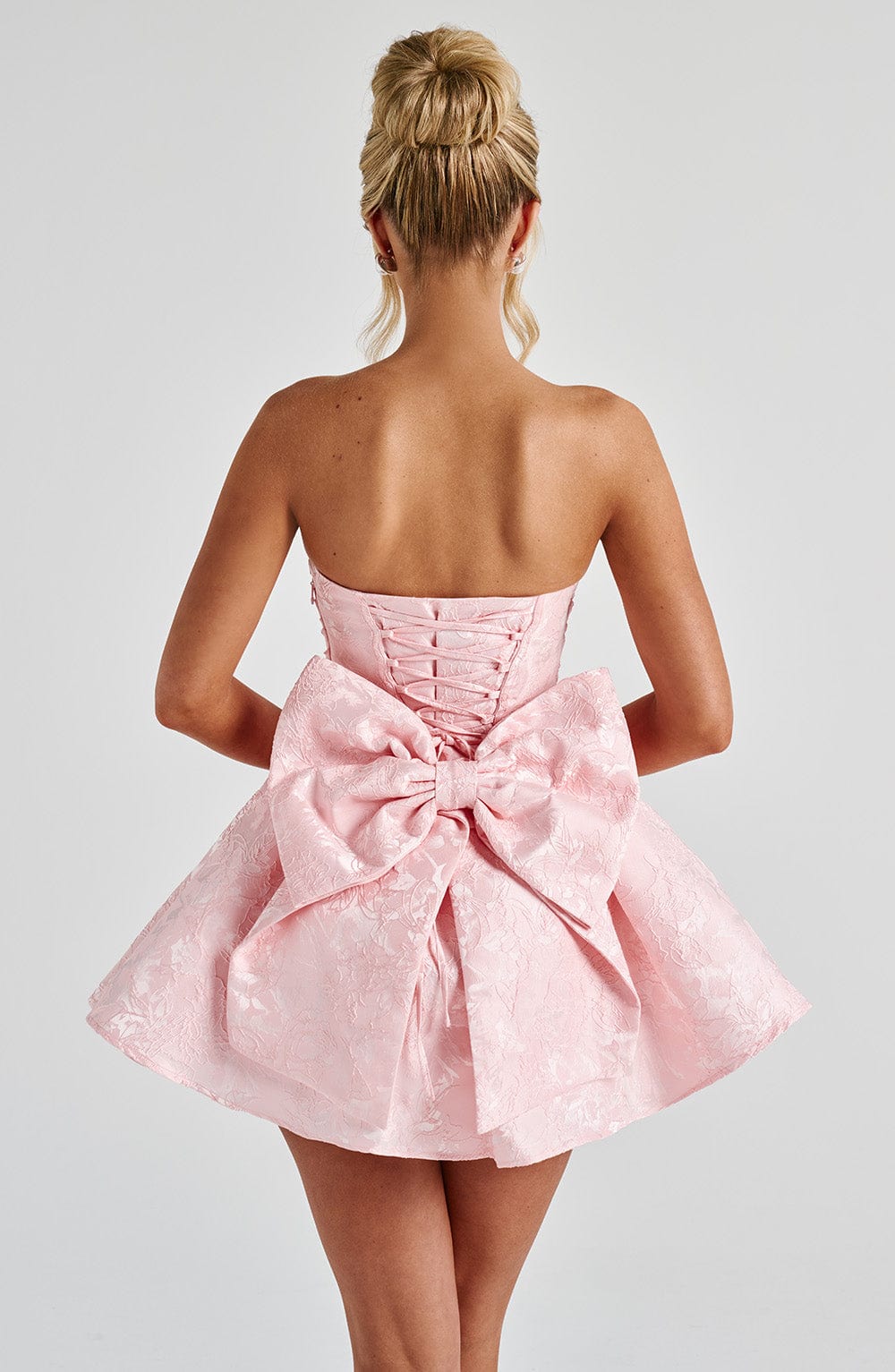 K.Y Women's Dress Salome Mini Blush Jacquard Party