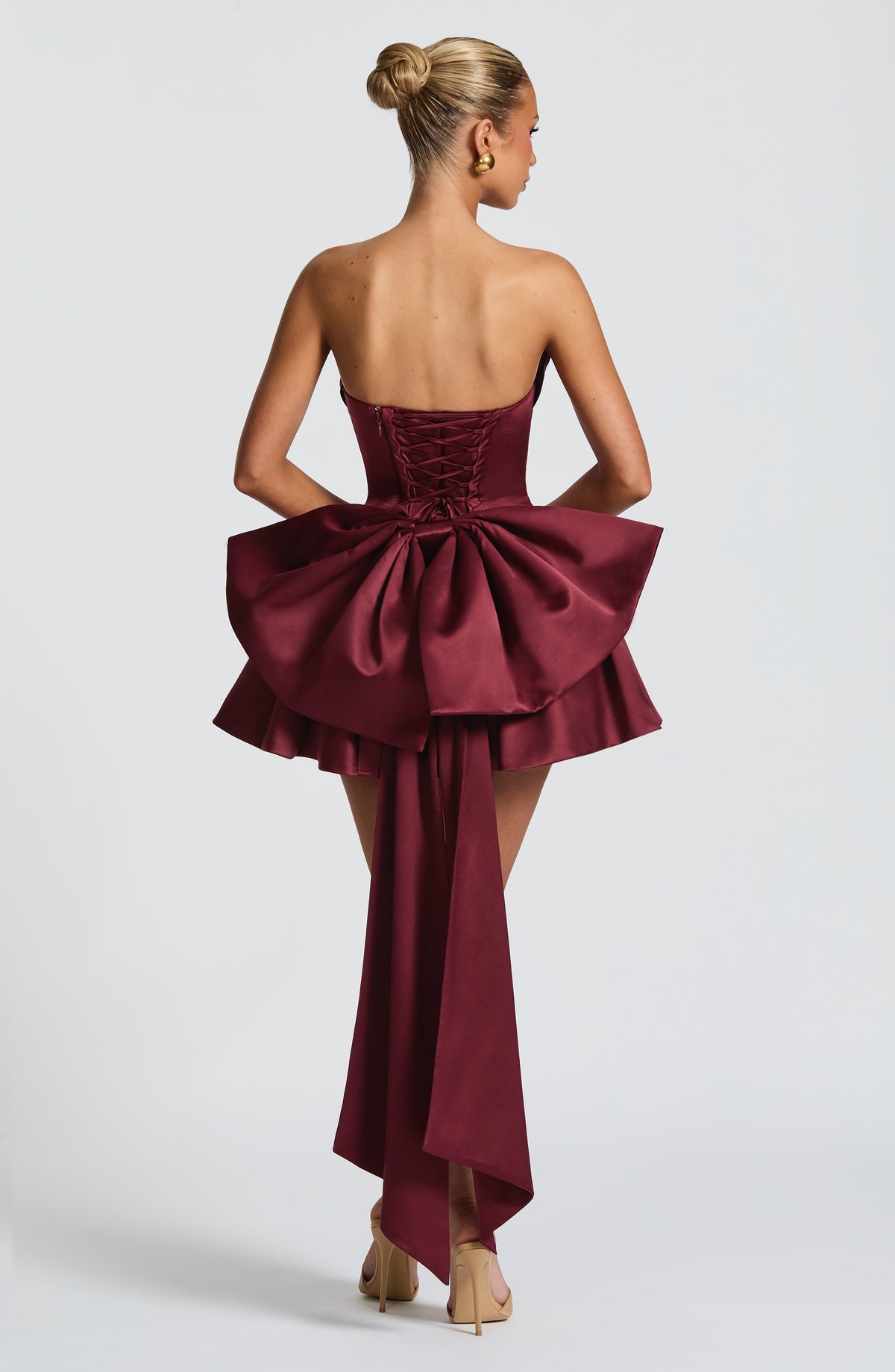 R.F Women's Dress Trinity Cherry Lacquer Satin Party
